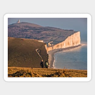 The Seven Sisters, East Sussex, UK (hikers) Sticker